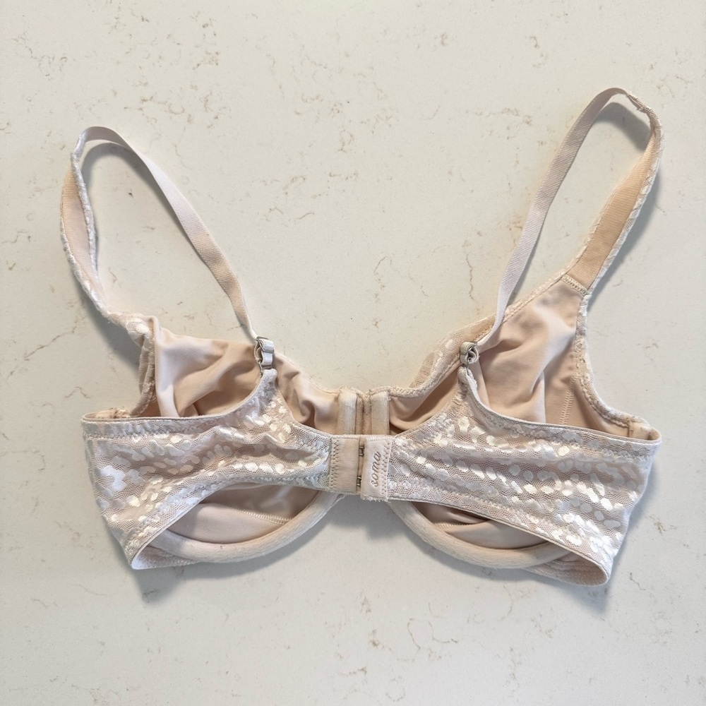 Soma Bra Minimizing Emma Underwire Bra Womens 34D Cream - Picture 4 of 9